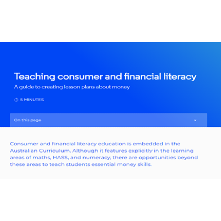Teaching consumer and financial literacy