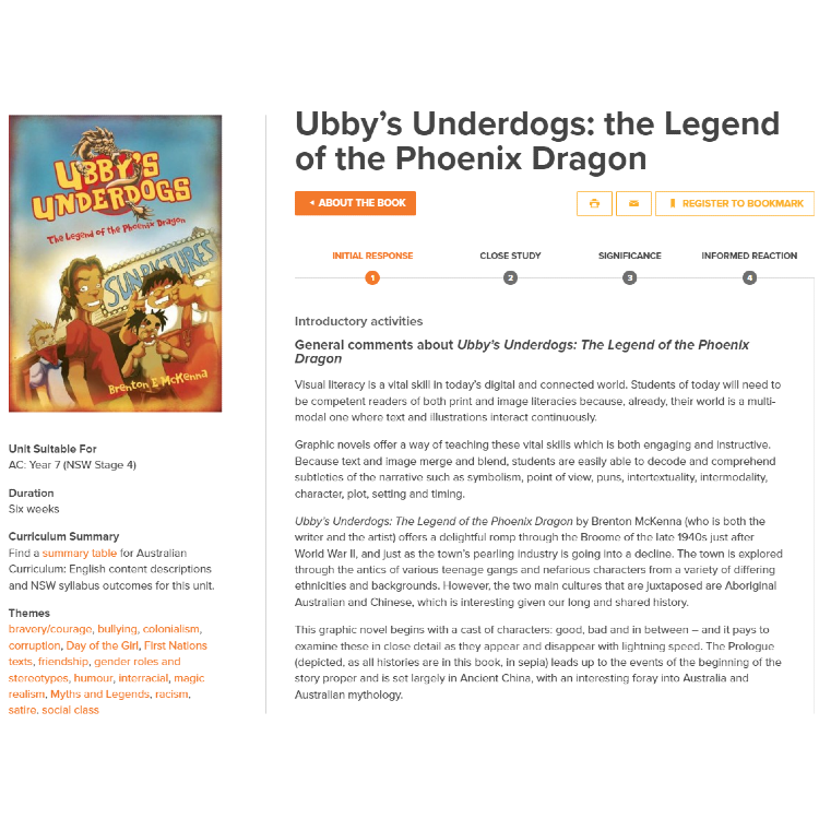 Ubby’s Underdogs: the Legend of the Phoenix Dragon: Unit of work