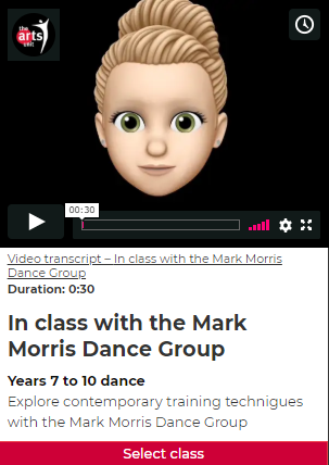 In class with the Mark Morris Dance Group