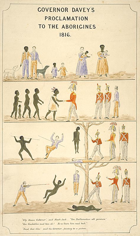 A proclamation to Indigenous Australians, 1829
