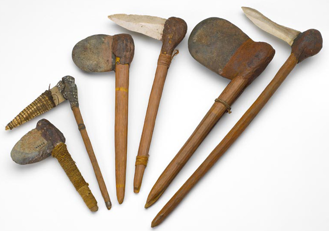 Stone axes and picks, early 1900s