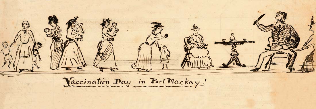 'Vaccination Day in Port Mackay!', 1877